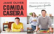 Kit 2 livros jamie oliver comida caseira + comida saudavel