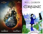 KIT 2 LIVROS NEIL GAIMAN Good Omens Belas Maldições + Coraline