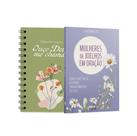 Kit 2 Livros - Promessas para Ela Diário de Oração - Verde + Mulheres de Joelhos em Oração
