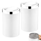 Kit 2 Lixeira 8 Litros Tampa Cesto De Lixo Basculante Para Cozinha Banheiro Escritório Cromado - Future Kit 2 Lixeira 8 Litros Tampa Cesto De Lixo Basculante Para Cozinha Banheiro Escritório Cromado - Future