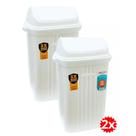 Kit 2 Lixeira Plástica Basculante Com Tampa Sanremo 10 Litros