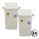 Kit 2 Lixeira Plástica Tampa Basculante 30 Litros Sanremo