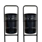Kit 2 Lixeiras 3143X2MTM Tela 40L Uso Externo e Interno Preto Metalmig Kit 2 Lixeiras 3143X2MTM Tela 40L Uso Externo e Interno Preto Metalmig