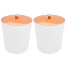Kit 2 Lixeiras 5 Litros Tampa Pino Metalizada Plástica Banheiro Cobre Rose Gold - BC AMZ