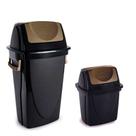 Kit 2 Lixeiras Basculantes Ecoblack Plasutil 4,9L e 23,2L