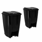 Kit 2 Lixeiras c Pedal EcoNature 20L 40L Preta Kit 2 Lixeiras c Pedal EcoNature 20L 40L Preta