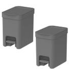 Kit 2 Lixeiras Com Pedal 6 Litros Porta Cesto Lixo Plástica Banheiro Cozinha Trium - Ou Kit 2 Lixeiras Com Pedal 6 Litros Porta Cesto Lixo Plástica Banheiro Cozinha Trium - Ou