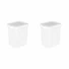 Kit 2 Lixeiras de Pia Juta Com Tampa 4,5L Branca Nitron