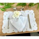Kit 2 Lugares Americanos Bordado Passione Branco 35x50cm Argivai