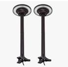 Kit 2 Luminária Arandela Jardim Led Preta 12w 3000k Bivolt Iluminação