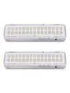 Kit 2 Luminária de Emergência 30 LED 2 Watts Luz Branca Bivolt
