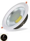 Kit 2 Luminária Down Light Redonda Cob Led 35w Embutir Branco cor da luz branco quente 3000k Kit 2 Luminária Down Light Redonda Cob Led 35w Embutir Branco cor da luz branco quente 3000k