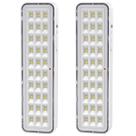 Kit 2 Luminária Emergência Lâmpada Luz Recarregável Bivolt