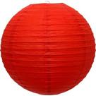 Kit 2 Luminária Japonesa Decoração Oriental Pendente Teto Festa Casamento Restaurante Papel 30 cm Vermelha