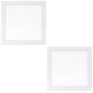 Kit 2 Luminária Led 18W Embutir Quadrado Branco Neutro Bivolt - Iluminação Equilibrada com Design Moderno