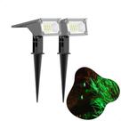 Kit 2 Luminária LED Spot Solar Verde Espeto Jardim 10 Lúmens