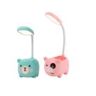 Kit 2 luminária mesa animais suporte celular led abajur estudos infantil leitura escrivaninha noite