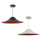 Kit 2 Luminária Pendente Chapéu Chinês Com Interior Vermelho Com Fiação Bivolt