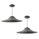 Kit 2 Luminária Pendente Chapéu Chinês Preto Com Interior Preto Com Fiação Bivolt Kit 2 Luminária Pendente Chapéu Chinês Preto Com Interior Preto Com Fiação Bivolt