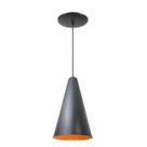 Kit 2 Luminária Pendente Cone Com Interior Laranja Com Fiação 110/220v Kit 2 Luminária Pendente Cone Com Interior Laranja Com Fiação 110/220v