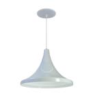 Kit 2 Luminária Pendente Tailandesa Chapéu Com Interior Branco Brilho Com Fiação 110/220v