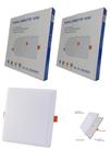Kit 2 Luminária Plafon Led Borda Infinita 50W Embutir Quadra Bivolt Frio 6500k 30cm x 30cm Ilumimax