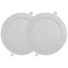 Kit 2 Luminária Plafon LED Redondo Embutir 18W 3000K (520,0041) - Noll LED