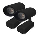 Kit 2 Luminária Preto Trilho Spot Led 10W 3500K Branco Quente Kit 2 Luminária Preto Trilho Spot Led 10W 3500K Branco Quente