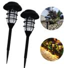 kit 2 Luminária Solar Led Recarregável Jardim Quintal Externa