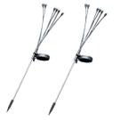kit 2 Luminária Solar Led Vagalume Espeto Jardim Brilhante
