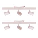 Kit 2 Luminária Trilho Eletrificado Canopla 3 Lâmpadas Direcionável Kit 2 Luminária Trilho Eletrificado Canopla 3 Lâmpadas Direcionável