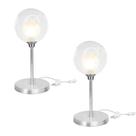 Kit 2 Luminárias de mesa abajur Harmony Escovado