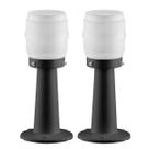 Kit 2 Luminárias Jardim Preto Globo Timoneiro Leitoso Dital Kit 2 Luminárias Jardim Preto Globo Timoneiro Leitoso Dital