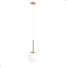 Kit 2 Luminárias Pendente Haste Globo Vidro Leitoso Bola Ø12 Jabuticaba 1xG9 Moderno Para Cabeceira de Cama Kit 2 Luminárias Pendente Haste Globo Vidro Leitoso Bola Ø12 Jabuticaba 1xG9 Moderno Para Cabeceira de Cama