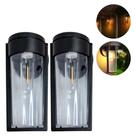 Kit 2 Luminárias Solares Arandelas de Parede IP65 à Prova dÁgua Luz Quente 3000K para Jardim e Muro