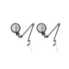 Kit 2 Lupa Mesa Bancada Profissional Led Lente Cristal Ótico Bivolt Aumento 8x Fixador Morsa Lp-700 Instrutherm