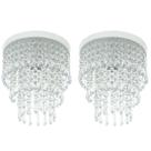 Kit 2 Lustre De Cristal Acrilico Manucrillic Branco