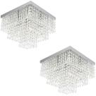 Kit 2 Lustre De Cristal Acrilico Sweetcrillic 30x30!