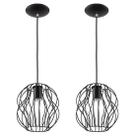 Kit 2 Lustre Pendente Esfera Capella Orion Preto Sala Quarto Kit 2 Lustre Pendente Esfera Capella Orion Preto Sala Quarto