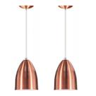 Kit 2 Lustre Pendente Luminária Cone de Alumínio New Cobre