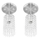 Kit 2 Lustres Clearcrillic Cristal Acrílico Redondo