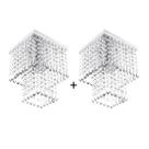 Kit 2 Lustres De Cristal Acrilico Marrycrilic Belissimo!