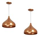 Kit 2 Lustres Pendente Aladim Cobre 24cm
