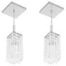 Kit 2 Lustres Pendente De Cristal Acrilico Clearcrillic