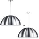 Kit 2 Lustres Pendente Meia Lua 40cm Alumínio New Escovado