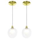 kit 2 Lustres Pendentes Harmony Bolinha Dourado kit 2 Lustres Pendentes Harmony Bolinha Dourado