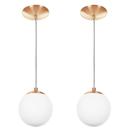 kit 2 Lustres Pendentes Orby Bolinha New Cobre