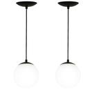 kit 2 Lustres Pendentes Orby Bolinha Preto