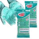Kit 2 Luvas Esponja Silicone Multiuso Flash Limp Lava Carrro Louça Pet