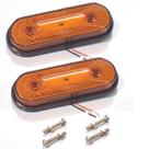 Kit 2 Luz de Posição - Delimitadora - Led - 12,5 cm -Ambar